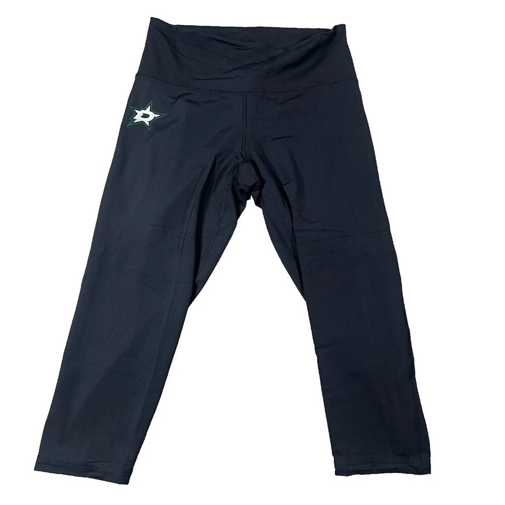 Adidas Womens Small Black‎ Dallas Stars NHL Hockey High Waist Leggings NWT